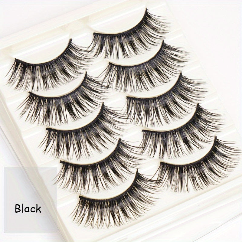5 Pairs Colorful Mink False Eyelashes Set