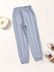 Girls' Letter Print Joggers Sweatpants Street Style