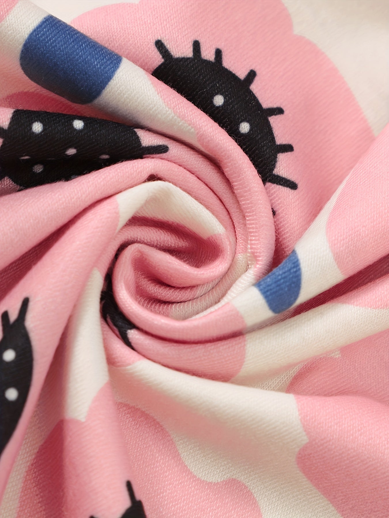 Girls Casual Flower Polka Dots Long Sleeves Dress