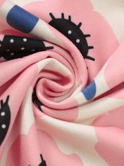 Girls Casual Flower Polka Dots Long Sleeves Dress
