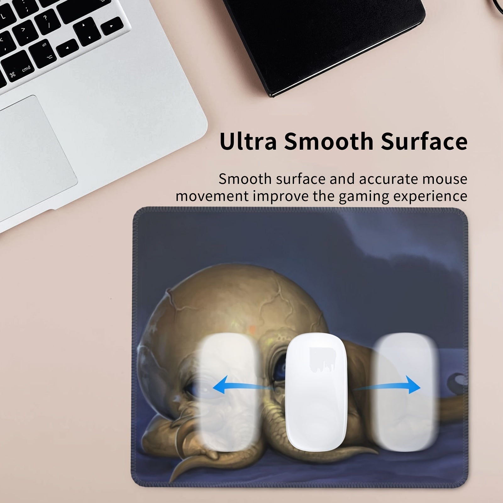 Mutated Elephant Pattern Mouse Pad 20x24cm for Games and Home Office