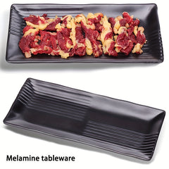 Melamine Sushi Plate Frosted Rectangular Tableware