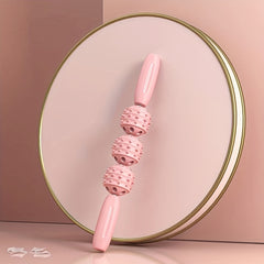 3 Wheels Yoga Stretching Roller Fitness Massage Stick