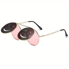 Retro Smile Face Sun Protection Sunglasses for Boys Girls Teens
