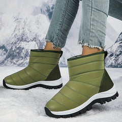Non Slip Medium Tube Snow Boots Thickened Velvet Warm Shoes