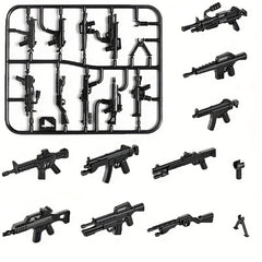5pcs Military Weapon Accessories Storage System for Building Toys