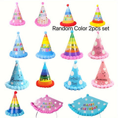2pcs Birthday Party Paper Hat Party Supplies