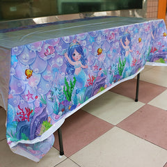 Mermaid Tablecloth for Birthday Party Decorations