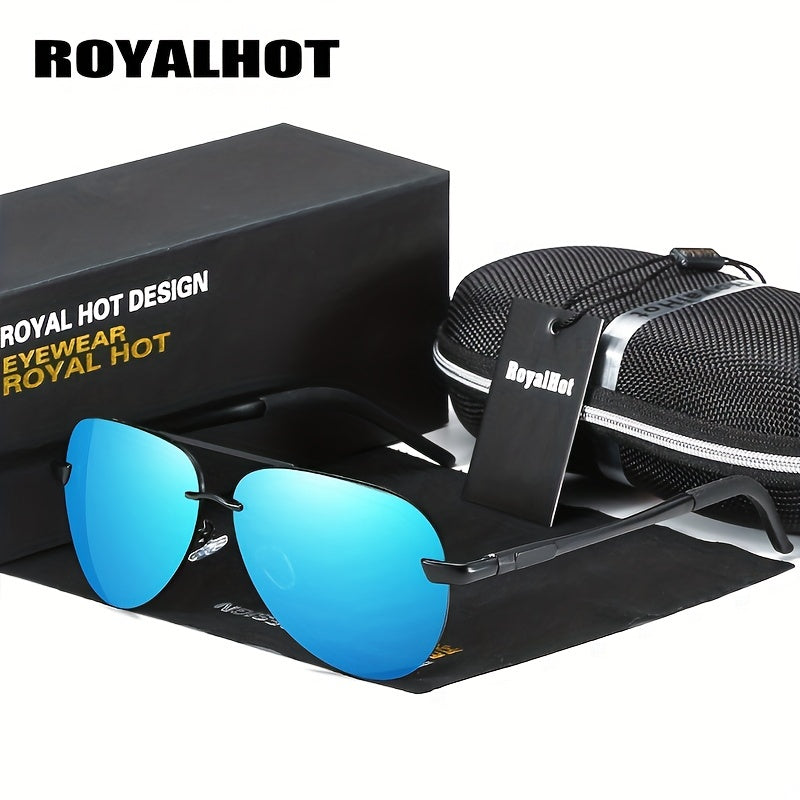 RoyalHot Polarized Metal Outdoor Driving Sunglasses