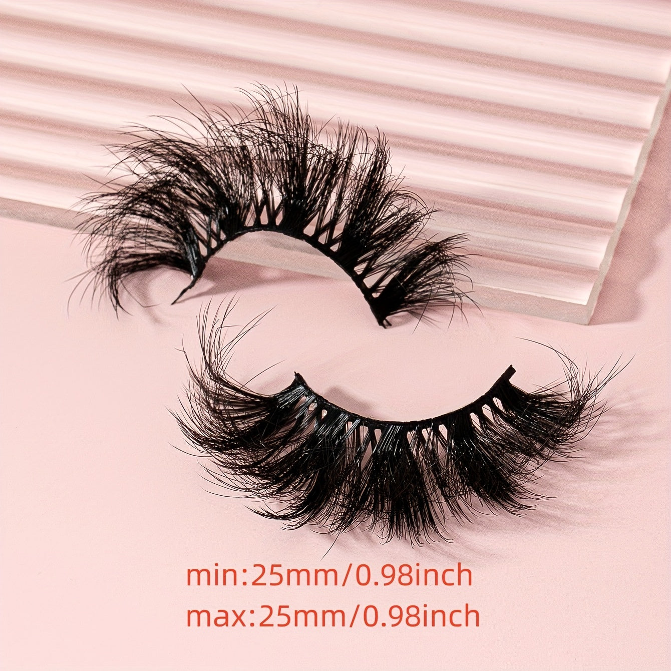8 Pairs 25mm False Eyelashes Cat Eye Fluffy Faux Mink Lashes 9D