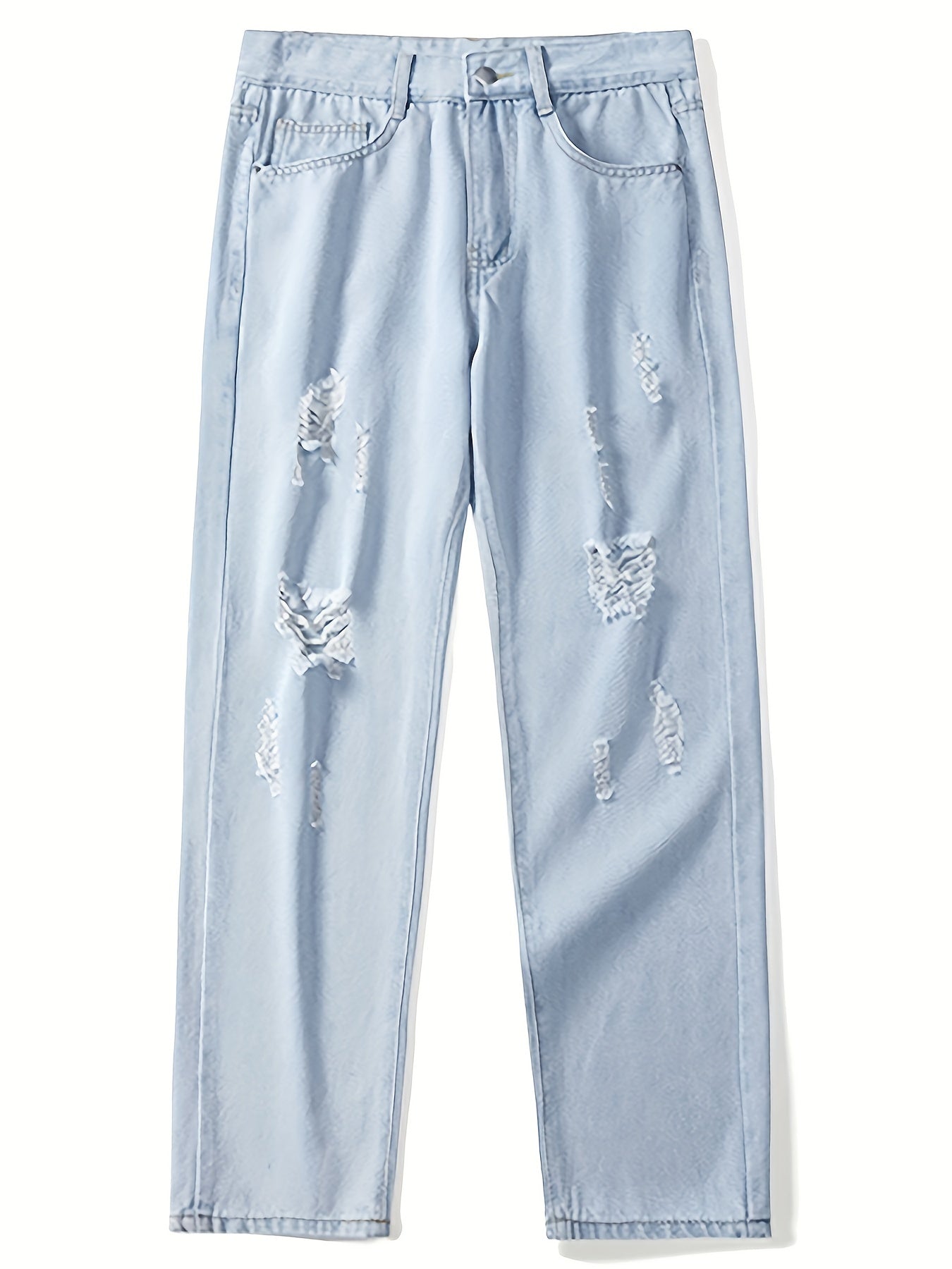 Men's Ripped Jeans Casual Street Washed Denim Pants