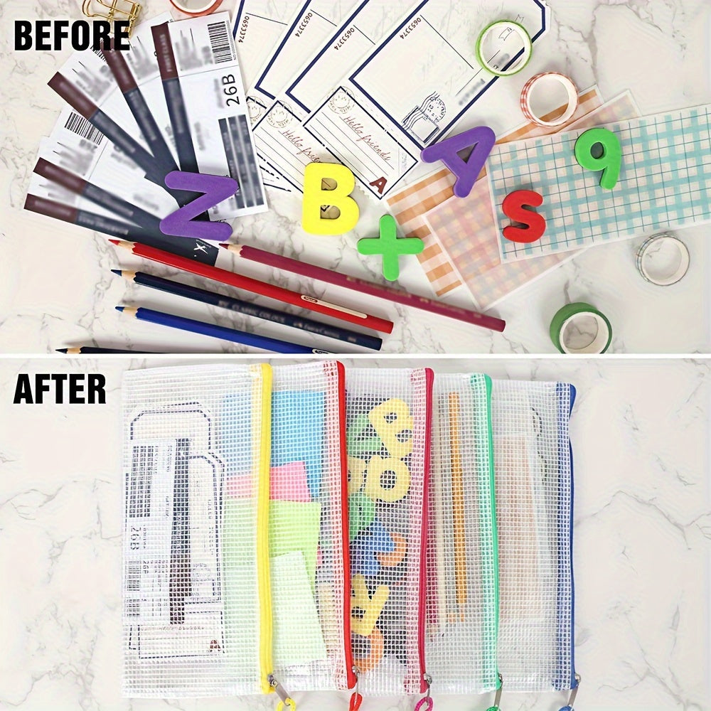 72pcs Pencil Pouch Bulk Mesh Zipper Pouch Pencil Case Bulk