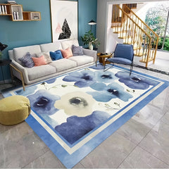 Vintage Floral Pattern Area Rug Stain Resistant Non Shedding Eco Friendly Carpet