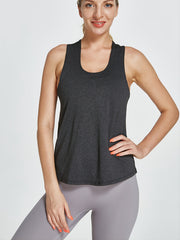 Women's U Neck Racer Back Tank Tops for Yoga & Workout