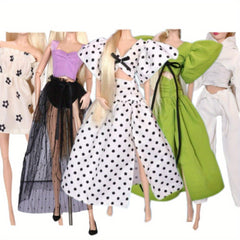 Doll Clothes Set 11.5 Inch Doll Party Wear Dress Gown Shirt Pants Outfit