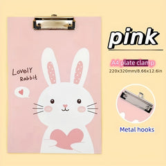 Wooden Cartoon A4 Clip Folder for Office Supplies
