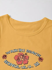 Letter Print Sleeveless Tank Top for Women