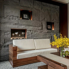 Lightweight Cultural Brick Mushroom Stone Wall Tiles Hotel Villa Decor