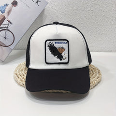 FREEDOM Eagle Patch Trucker Hat Embroidery Mesh Baseball Cap
