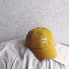 Kids Letter M Embroidery Baseball Cap Sun Protection Sunshade Hat