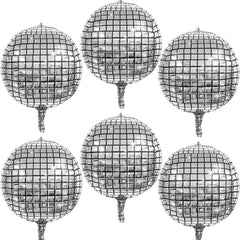 6pcs 4D 55 88 Cm Disco Balloon Set Silvery Wedding Birthday Party Decor