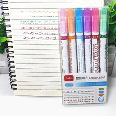 6pcs Double Headed Roller Stamp Watercolor Pens for All Ages