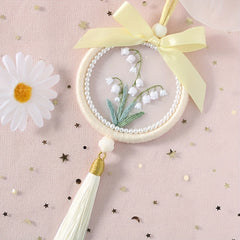 Embroidery DIY Pendant Kit - Flower Design