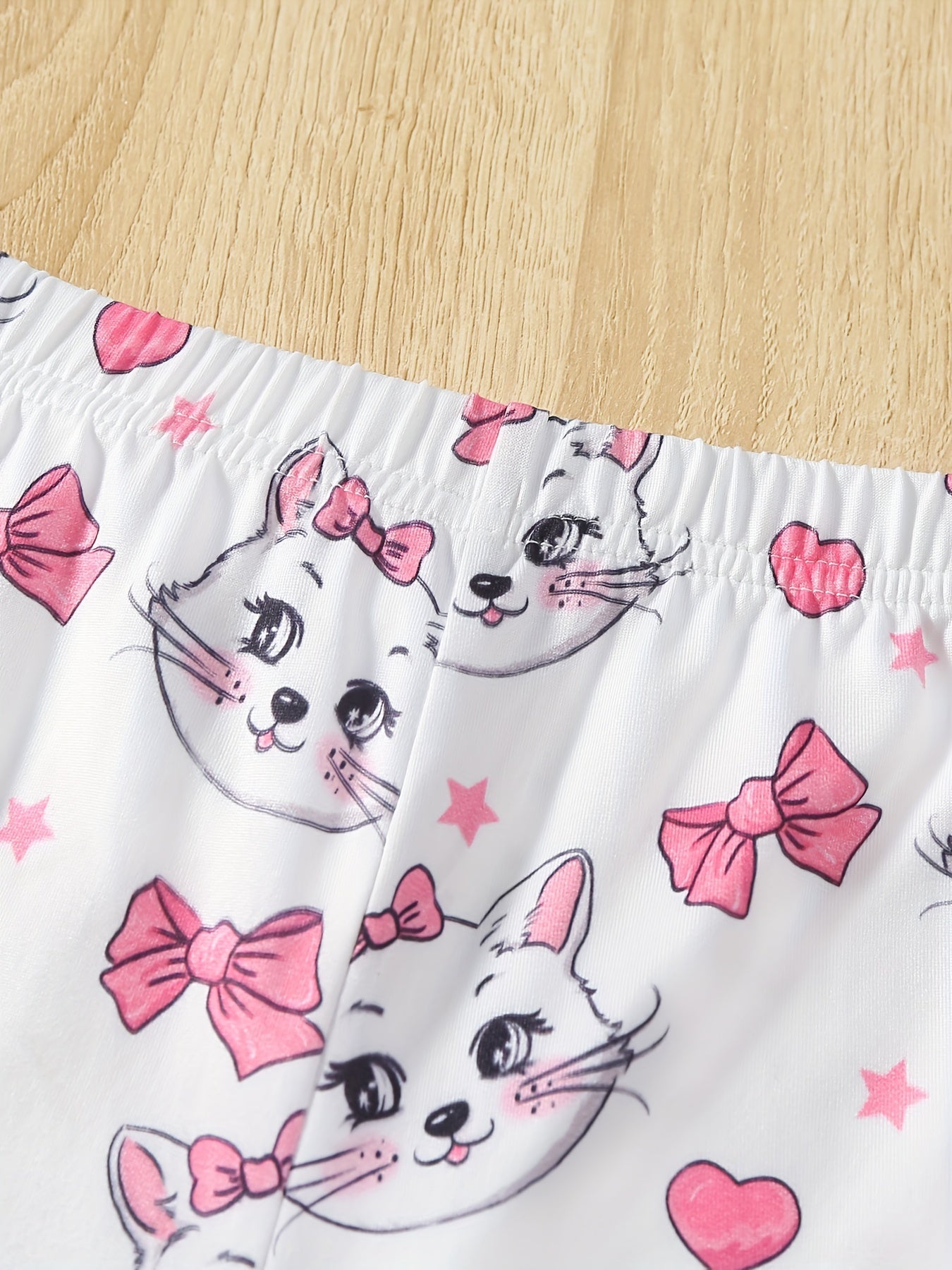 3pcs Girls' Bike Shorts with Cartoon Print Regular Fit Comfy Shorts