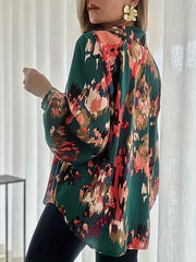 Tie Dye Lantern Sleeve Top