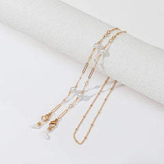 Faux Pearl Glasses Chain Mask Chain Metal Lanyard