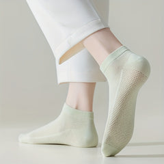 4 Pairs Solid Socks Comfy & Breathable All match Women's Stockings