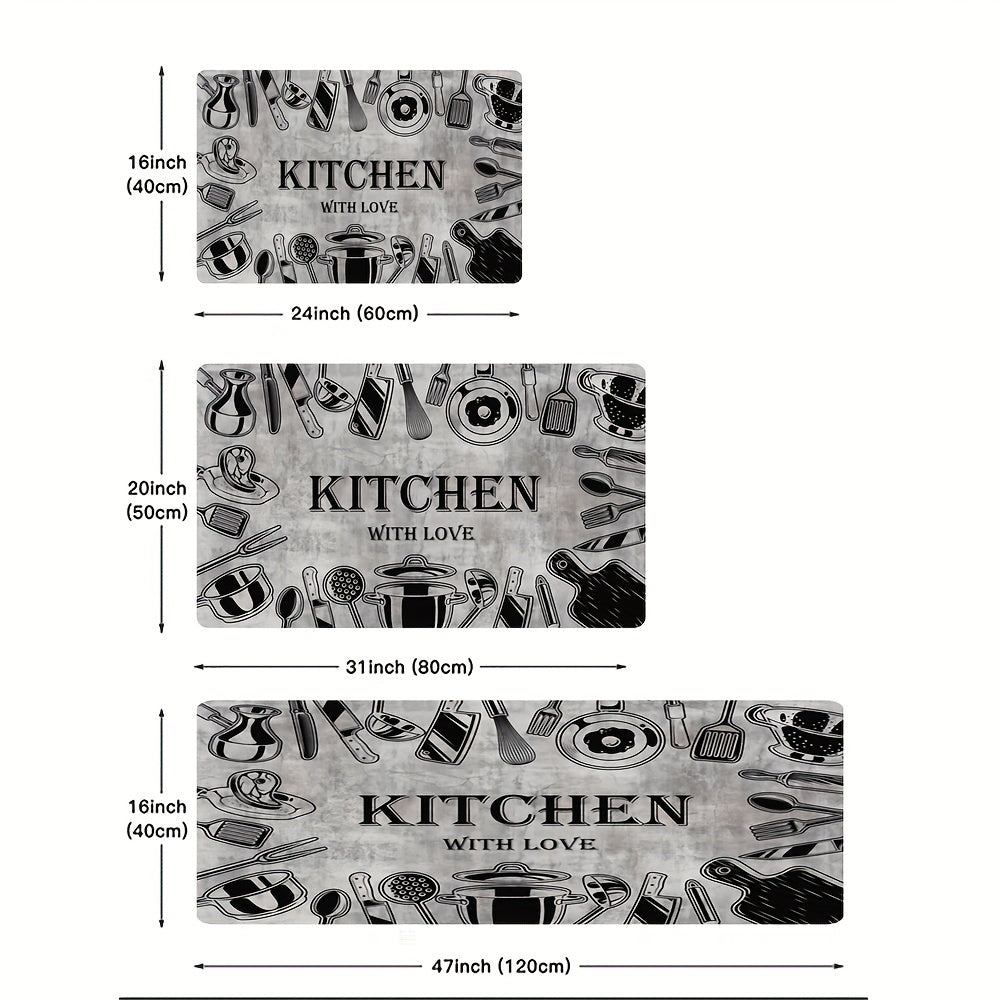 Stain Resistant Memory Foam Kitchen Rug Anti Fatigue Mat