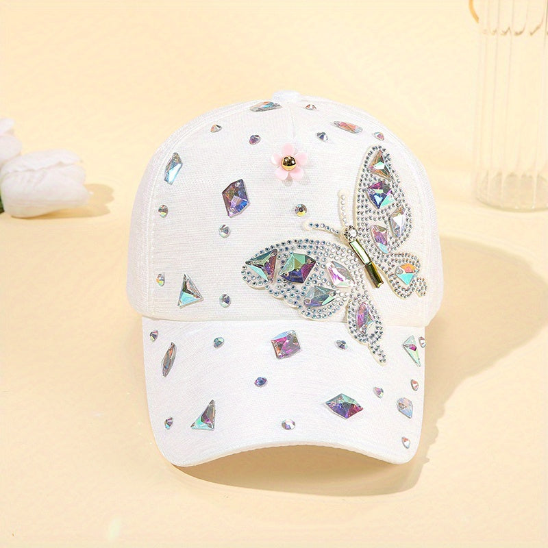 Argyle Butterfly Lady Baseball Cap Adjustable Cap