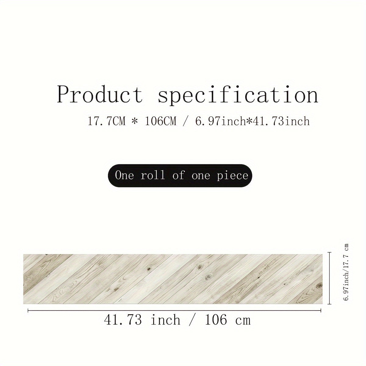 Nordic Wood Grain Stair Decal Moisture-proof Self-adhesive Wallpaper
