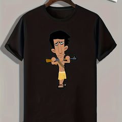 Hunter Print Men's Graphic T shirt for Summer