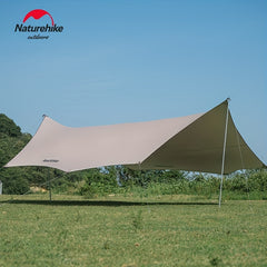 Silver Coated Canopy Tent Sun Rain Proof Tarps Outdoor Picnics