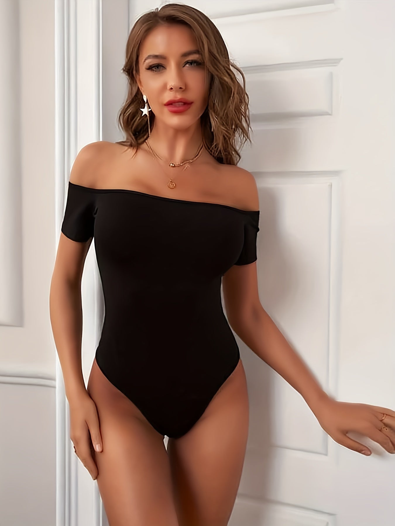 Sexy Off Shoulder Slim Bodysuit