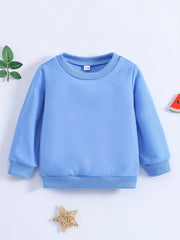 Baby Long Sleeve Pullover Top Solid Sweatshirt
