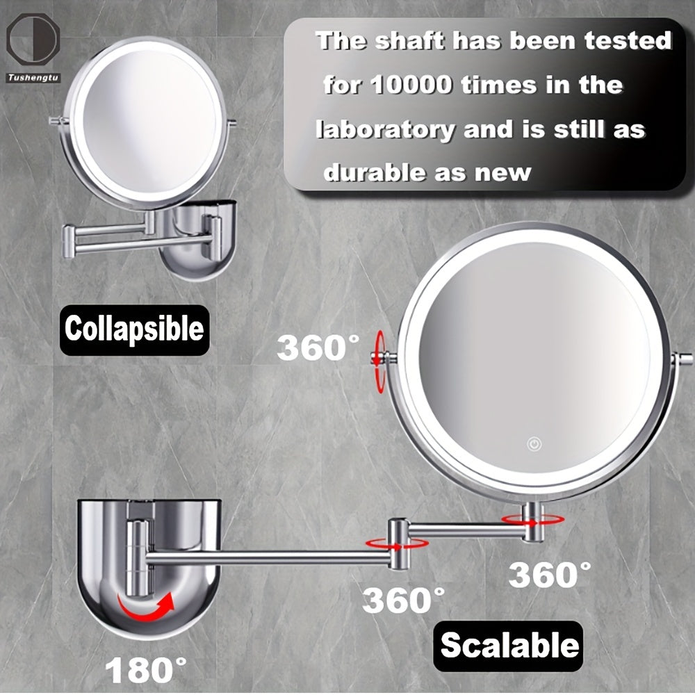 Wall Mounted Makeup Vanity Mirror with Lights 10X Magnifying Mirror