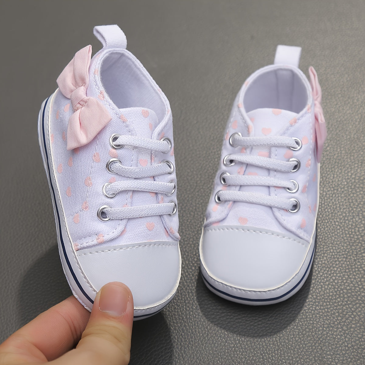 Bowknot Sneakers For Baby Girls Lightweight Non Slip Shoes