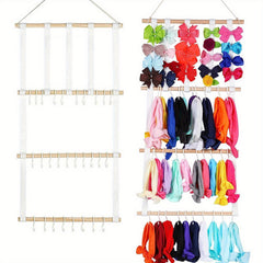 Baby Girl Headband & Hair Clip Holder, Large Capacity Organizer with Hook