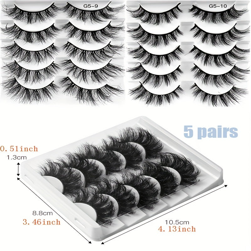 8D Fluffy Curling False Eyelashes Cross High Faux Mink Hair Eyelashes