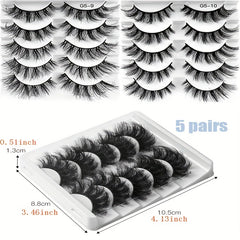 8D Fluffy Curling False Eyelashes Cross High Faux Mink Hair Eyelashes