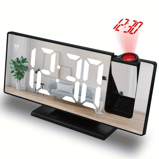 Large 3D Projection Alarm Clock with Mirror Display