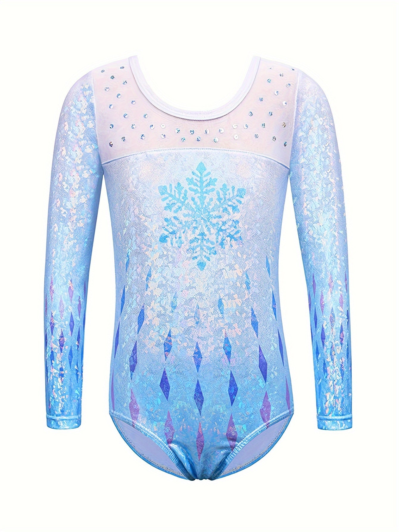 Kids Slim Long Sleeve Dance Suit for Gymnastics Practice