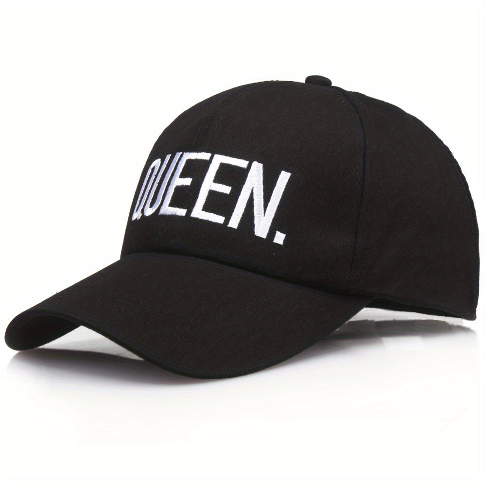 Embroidered King Queen Snapback Cap Lightweight Hip Hop Sun Hat