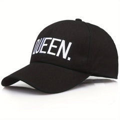 Embroidered King Queen Snapback Cap Lightweight Hip Hop Sun Hat