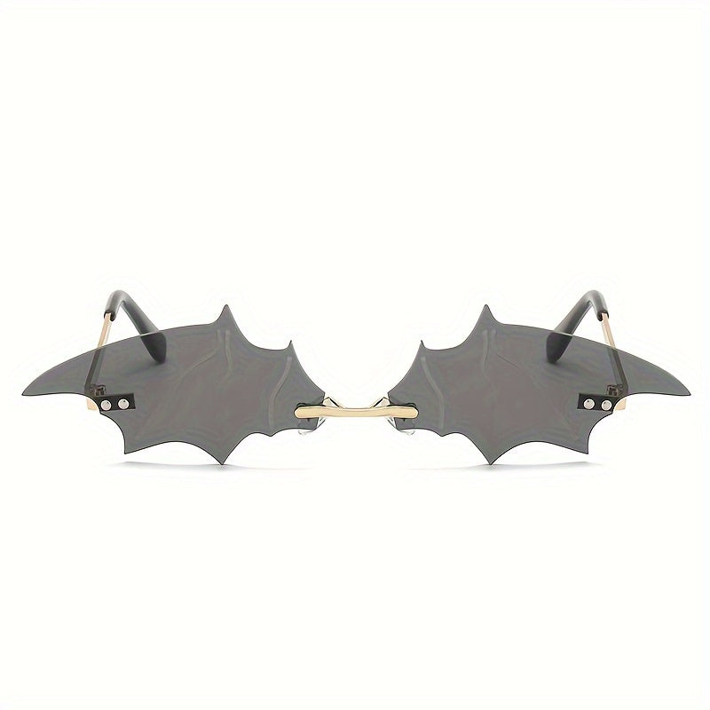 Bat Wings Lens Metal Frame Sunglasses for Christmas Halloween Party