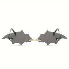 Bat Wings Lens Metal Frame Sunglasses for Christmas Halloween Party