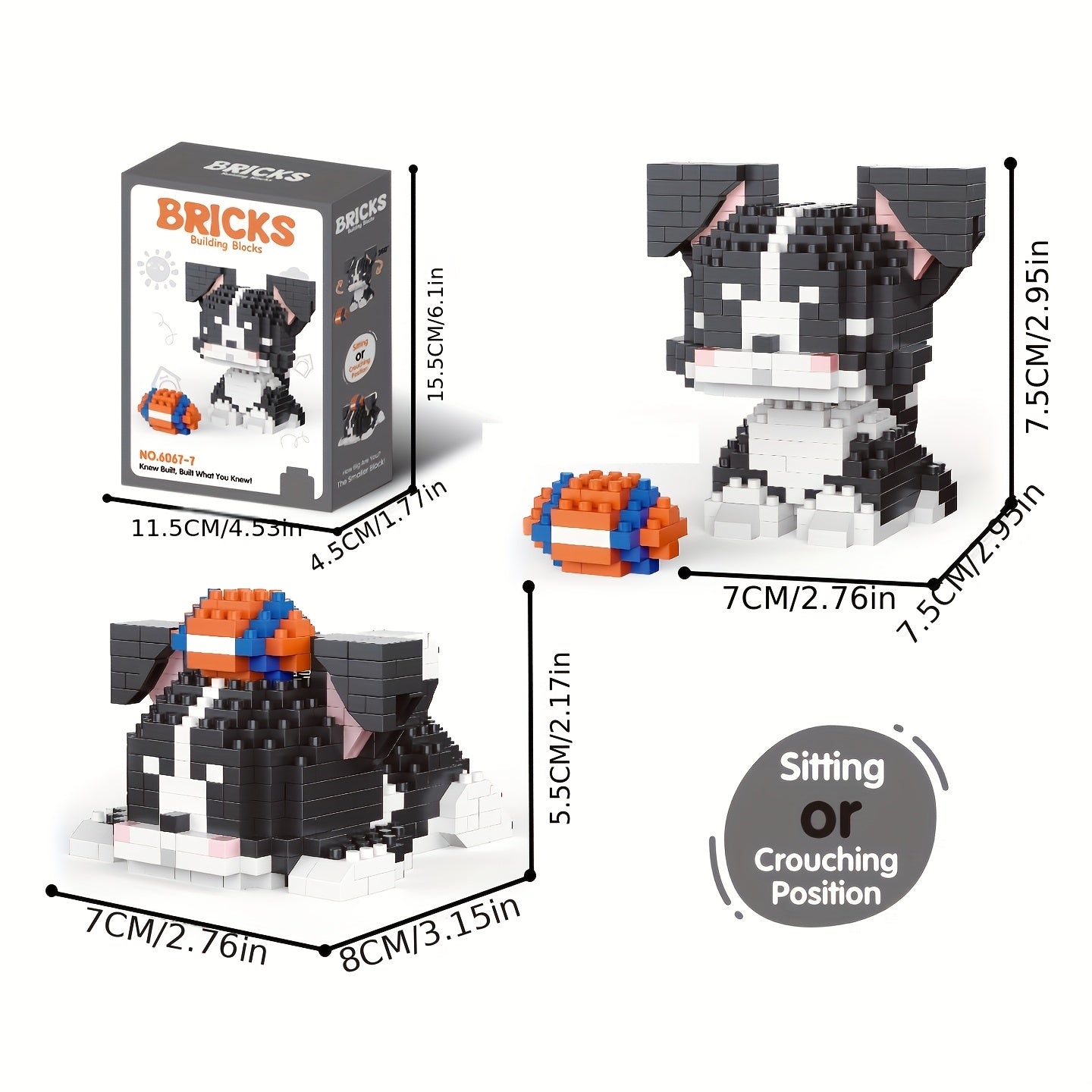 Building Blocks Dog Shaped Set - Creative Decoration & Stress Relief
